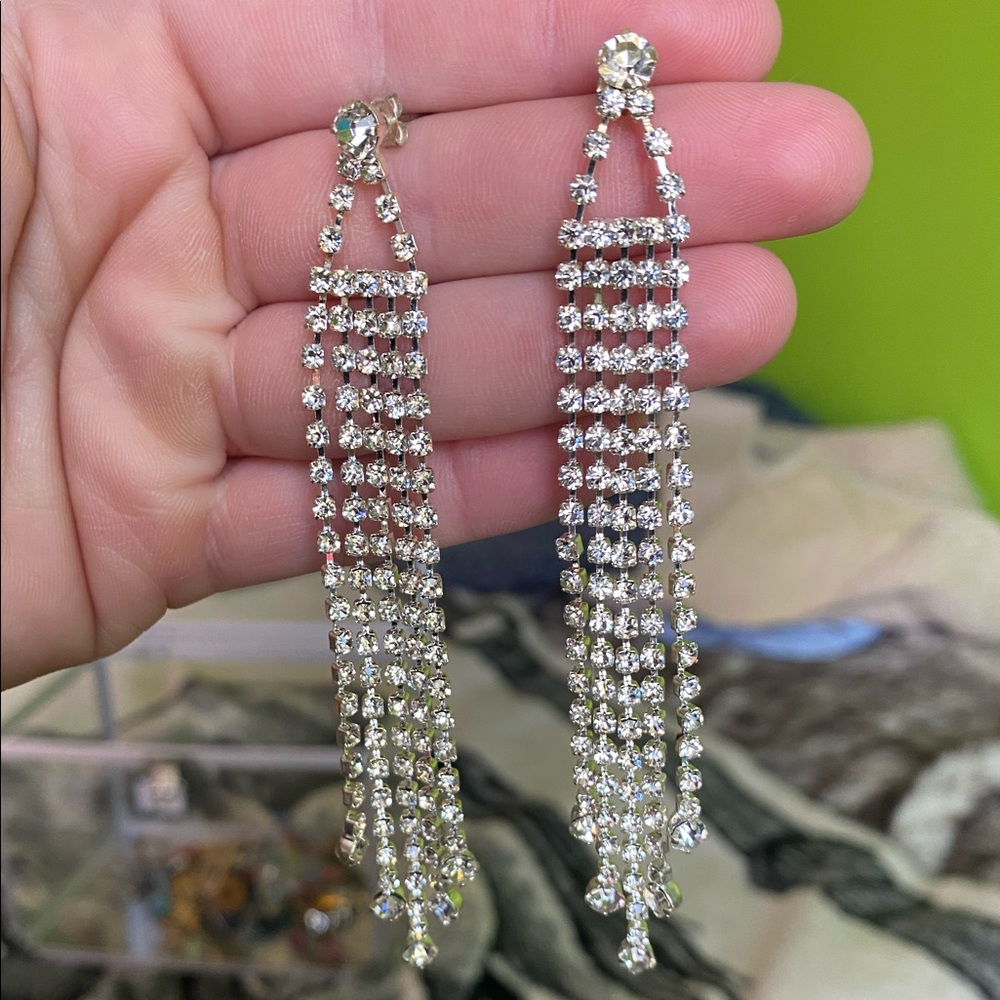Long dangling earrings